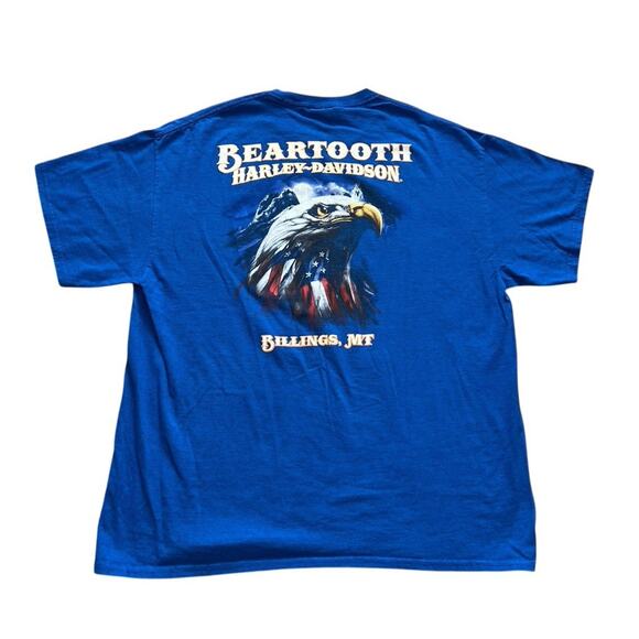 Harley Davidson Biker Shirt Mens XL Beartooth Montana Eagle Double Sided 2020 HD - Picture 6 of 6
